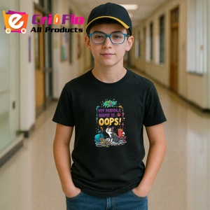 Tricou My Middle Name Is Oops Pisica, Copii | Dama | Barbat, culoare negru - Img 10