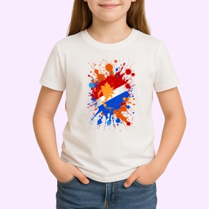 Tricou Netherlands Steag Splash Art, Copii | Dama | Barbat - Img 3