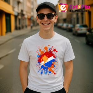 Tricou Netherlands Steag Splash Art, Copii | Dama | Barbat - Img 6
