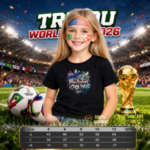 Tricou New Zealand World Cup 2026 Fifa, din bumbac 100%, tricou negru, Copii | Dama | Barbat - Img 4