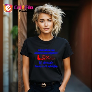 Tricou niciodata nu enerva un stylist el decide cum vei arata mesaj coafor frizer, Copii | Dama | Barbat , tricou negru - Img 5