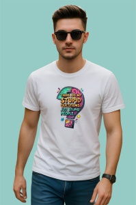 Tricou No Stupid Questions Just Stupid People, Copii | Dama | Barbat - Img 2