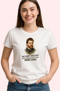 Tricou Nu sunt destept dart cand ma uit in jur prind curaj, Copii | Dama | Barbat - Img 4