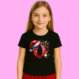 Tricou O Litere Craciun Cu Spiridus Si Caciula Mos, din bumbac 100% Copii | Dama | Barbat - Img 2