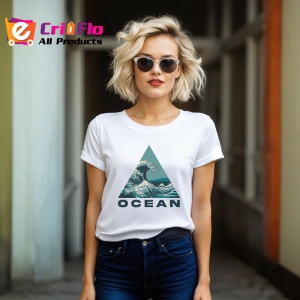 Tricou Ocean Val Poligon Triunghi, Copii | Dama | Barbat - Img 12