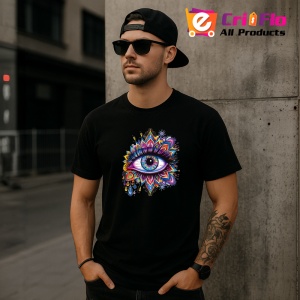 Tricou Ochi mandala amestec pana paun, Copii | Dama | Barbat , tricou negru - Img 11