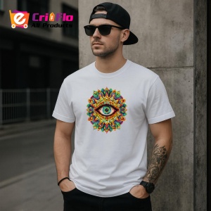 Tricou ochi mandala cerc magic al unitatii, Copii | Dama | Barbat - Img 4