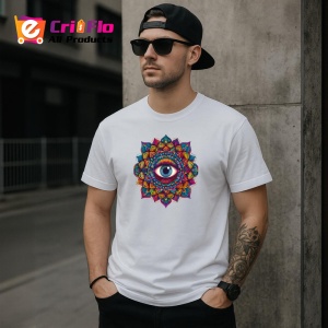 Tricou ochi mandala echilibru floare chakra, Copii | Dama | Barbat - Img 5