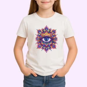 Tricou ochi mandala galaxie petale radianta, Copii | Dama | Barbat - Img 3