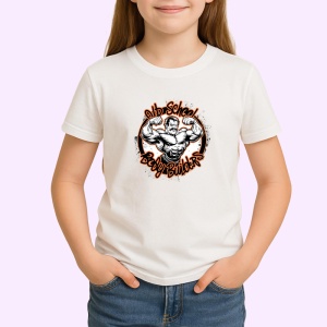 Tricou Old School Bodybuilder Ilustratie Muschi, Copii | Dama | Barbat - Img 3