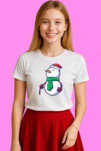 Tricou Om De Zapada Cu Palarie Maro Si Fular Verde 2, din bumbac 100%, tricou alb, Copii | Dama | Barbat - Img 4