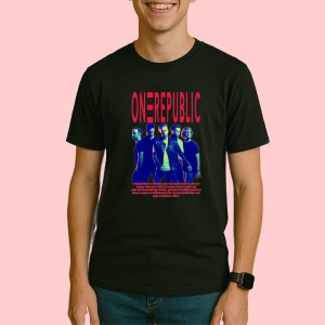 Tricou OneRepublic - Neon Style, muzica Hip-Hop / Rap, Dama | Barbat | Copii, Culoare Negru - Img 3