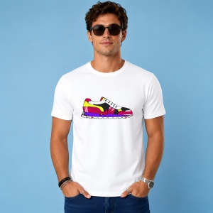 Tricou Pantof Sport Retro Color Block Urban Casual Street Design, din bumbac 100% Copii | Dama | Barbat