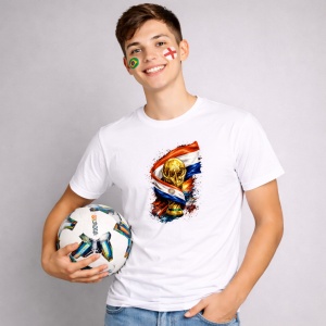 Tricou Paraguay World Cup Fifa 2026, din bumbac 100%, tricou alb, Copii | Dama | Barbat - Img 2