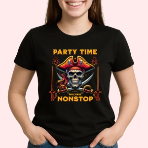 Tricou Party time nonsdtop Negru, Copii | Dama | Barbat - Img 3