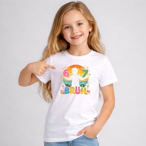 Tricou Paste 67 Easter Bunny Bruh Colorful Eggs Basket, din bumbac 100%, tricou alb, Copii | Dama | Barbat - Img 1