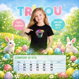 Tricou Paste 67 Roblox Boy Graffiti Easter Style, din bumbac 100%, tricou negru, Copii | Dama | Barbat - Img 4