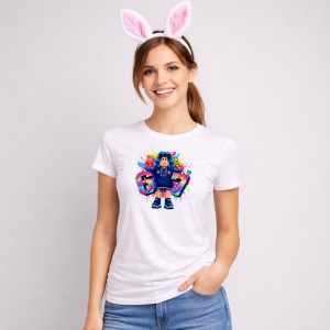 Tricou Paste 67 Roblox Girl Hoodie Pastel Splash Aesthetic, din bumbac 100%, tricou alb, Copii | Dama | Barbat - Img 3