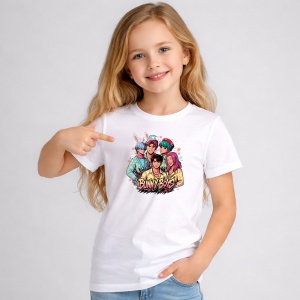 Tricou Paste Bunny Boys Kpop Easter Grup Stil Cool, din bumbac 100%, tricou alb, Copii | Dama | Barbat - Img 3