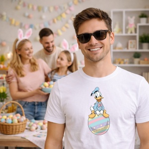 Tricou Paste Donald Duck Paste Ou Colorat Mare, din bumbac 100%, tricou alb, Copii | Dama | Barbat - Img 7