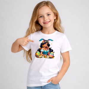 Tricou Paste Jasmine Aladdin Paste Oua Colorate Decorative, din bumbac 100%, tricou alb, Copii | Dama | Barbat