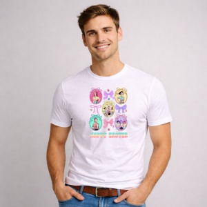 Tricou Paste Kpop Huntrix Easter Day Coquette Pastel, din bumbac 100%, tricou alb, Copii | Dama | Barbat - Img 2