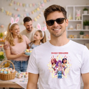 Tricou Paste Kpop Star Easter Girls Grup Fashion, din bumbac 100%, tricou alb, Copii | Dama | Barbat - Img 5