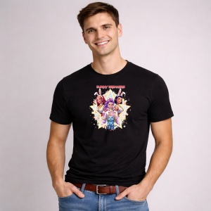 Tricou Paste Kpop Star Easter Girls Grup Fashion, din bumbac 100%, tricou negru, Copii | Dama | Barbat - Img 3