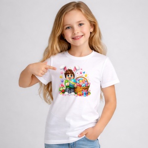 Tricou Paste Roblox Copil Cos Oua Colorate Cadou Paste, din bumbac 100%, tricou alb, Copii | Dama | Barbat