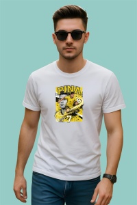 Tricou Paulius Pina Brunei Jucator Fotbal, din bumbac 100% , tricou alb pentru Copii | Dama | Barbat