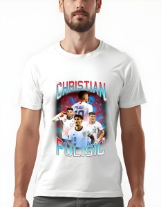 Tricou pentru barbati - Christian Pulisic - Captain America - Christian Pulisic, USA, fotbal barbati