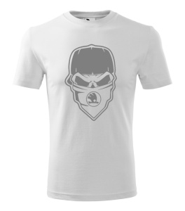 Tricou pentru barbati pasionati de masini - Skull Skoda - ideal pentru fanii Skoda, stil auto distinct, cadouri pentru pasionati de masini