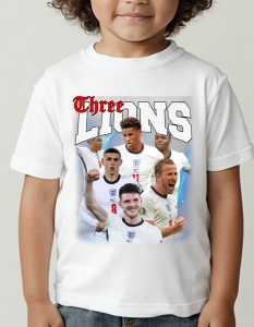 Tricou pentru copii - Three Lions - Echipa Națională Anglia, Campioni Europeni, Fotbal Englez