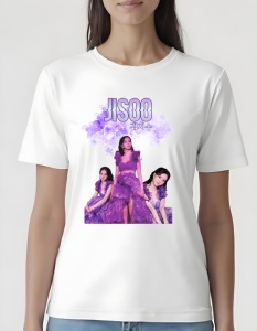 Tricou pentru dama - K-POP - Jisoo Purple Dream - Tricou visător, stil floral, Jisoo look special.