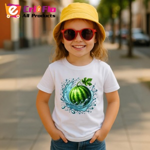 Tricou Pepene verde si jet de prospetime, Fructe, Copii | Dama - Img 4