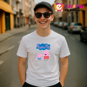 Tricou Peppa Pig purcelusa roz in aventuri zilnice cu familia, Copii | Dama | Barbat - Img 5