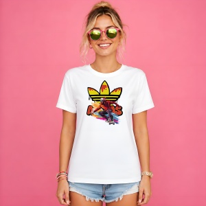 Tricou Personaj Anime Skateboard Logo Colorat Urban, din bumbac 100% Copii | Dama | Barbat - Img 3
