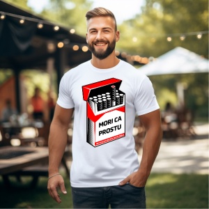Tricou personalizat cu textul Mori ca prostu