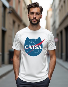 Tricou personalizat pentru barbati din bumbac 100% - CATSA