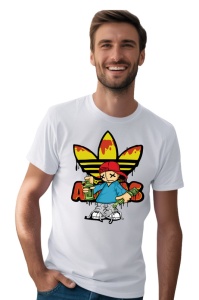 Tricou personalizat pentru barbati din bumbac 100% cu imprimeu haios Buddy The Painter, cu imprimeu pentru barbati, stil modern, confortabil, tricou personalizat