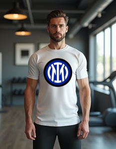 Tricou personalizat pentru barbati din bumbac 100% - Echipa De Fotbal - Inter Milan