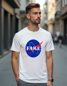 Tricou personalizat pentru barbati din bumbac 100% - Fake NASA