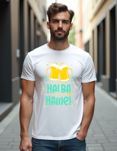 Tricou personalizat pentru barbati din bumbac 100% - Halba cu Hamei