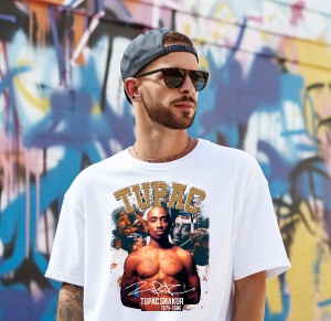Tricou personalizat pentru barbati Hip Hop 2PAC