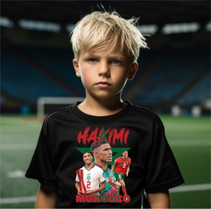 Tricou personalizat pentru copii cu fotbalistul Achraf Hakimi