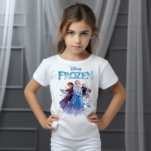 Tricou personalizat pentru copii cu Frozen Regatul de gheata