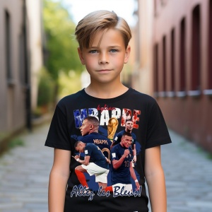 Tricou personalizat pentru copii cu Mbappé