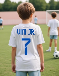 Tricou Personalizat pentru Copii cu Vinicius la Real Madrid - Cadou Ideal pentru Fanii Fotbalului - Vinicius Real Madrid Tricou Copii
