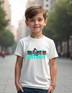 Tricou personalizat pentru copii din bumbac 100% - Cool Girl - Just Do It - Img 2