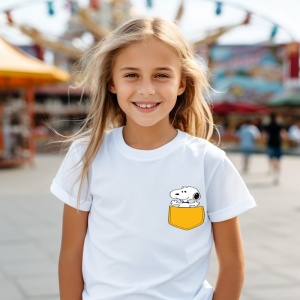 Tricou personalizat pentru copii din bumbac 100% cu Kick Buttowski în buzunar - Tricou aventură, Cadou pentru copii energici - Img 4